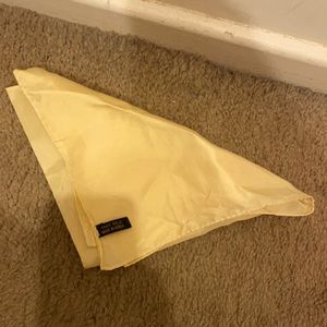 Vintage Yellow Silk Pocket Square